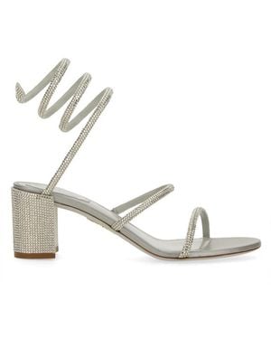Rene Caovilla Cleo" Sandal With Crystals - White