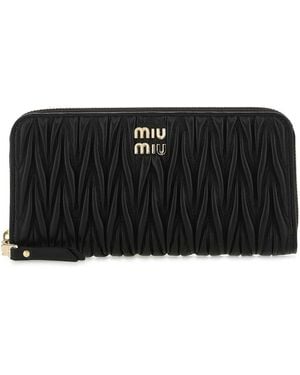 Miu Miu Nappa Leather Wallet - Black