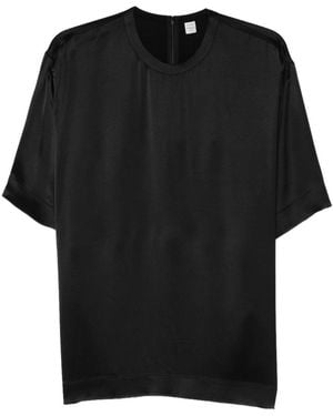 TOTEME Satin T-Shirt - Black