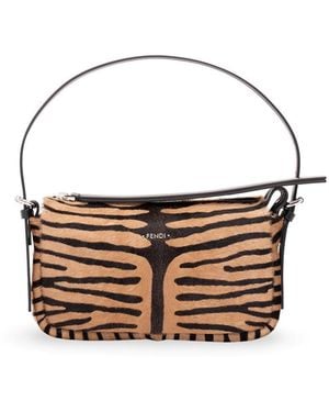 Fendi 'Zip Top' Small Handbag - Metallic
