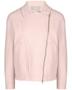 Herno Wool Biker Jacket - Pink