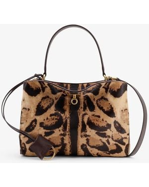 Balenciaga Rodeo Top Handle S Pony-Skin Leather Crossbody Bag - Brown
