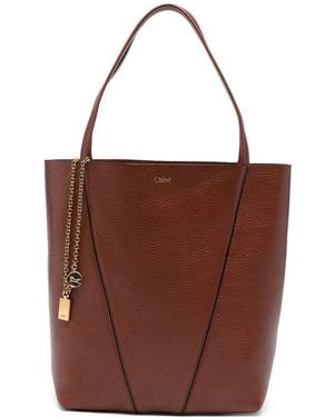 Chloé Chloé Spin Tote Bag - Brown
