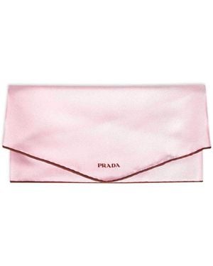 Prada Heather Printed Silk Twill Scarf - Pink