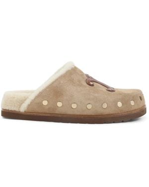 Celine Triomphe Wedge 15Mm Mules - Brown
