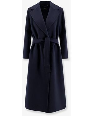 Max Mara Poldo Virgin Wool Coat - Blue