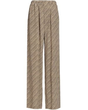 Balenciaga "Monogram" Pajama Pants - Natural