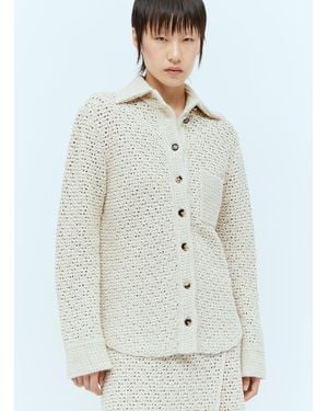 Bottega Veneta Textured Knit Shirt - White