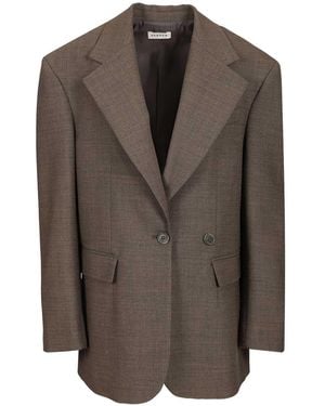 P.A.R.O.S.H. Tailored Oversized Jacket - Brown