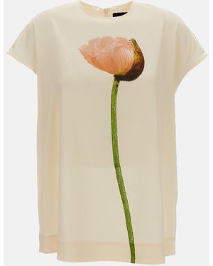 Simone Rocha Poppy Motif Smock Top - Natural
