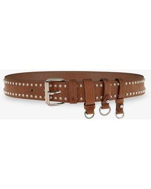 Miu Miu Aviator Nappa Belt With Keychain Charm - White