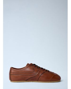 Dries Van Noten Suede Trimmed Sneakers - Brown