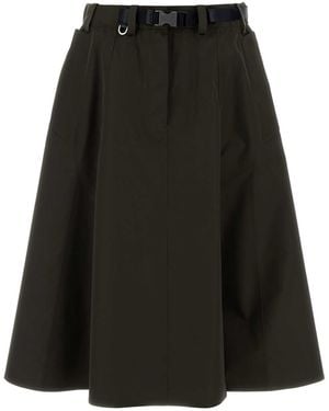 Prada Army Tech Fabric Skirt - Black