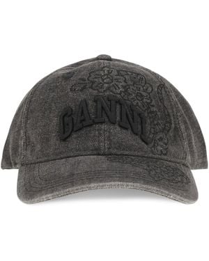Ganni Baseball Cap - Gray