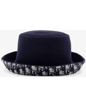 Dior Virgin Wool And Silk Cloche - Blue