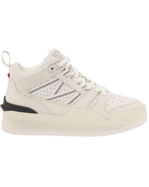 Moncler 'Pivot' High-Top Sneakers With Reflective Straps - White