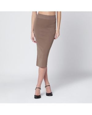 Entire studios Light Viscose Blend Midi Skirt - Brown