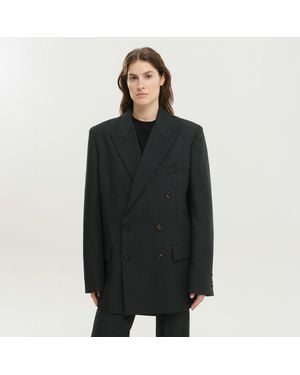 1989 STUDIO Dark Double Breasted Blazer - Black