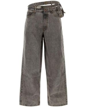 Y. Project Evergreen Multi Waistband Jeans - Gray