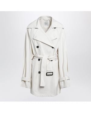 TOTEME Ivory Doublebreasted Cotton Trench Coat - White