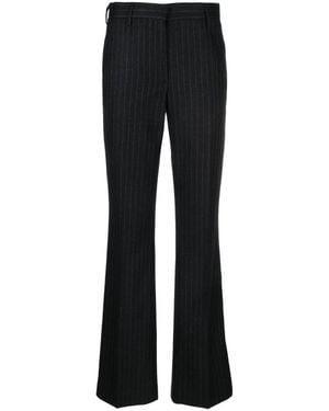 Dries Van Noten Pinstripped Wool Pants - Black