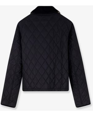 Burberry Nylon Jacket With Stitching - Blue