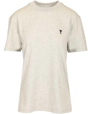 Ami Paris Ami "Ami De Coeur" T-Shirt - Natural