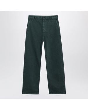 Miu Miu Bottle Gabardine Pants - Gray