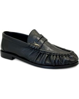 Saint Laurent Le Loafer Leather Loafers - Black