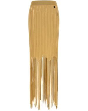 Balmain Fringed Skirt - Metallic