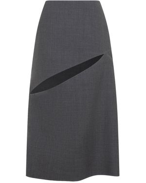 Jil Sander Midi Skirt - Gray