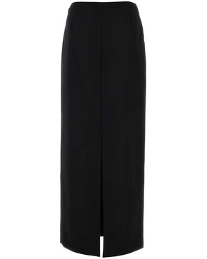 Givenchy Long Skirt Back Slit - Black
