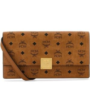 MCM Aren Wallet With Shoulder Strap - Brown