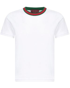 Gucci Web T-Shirt - White