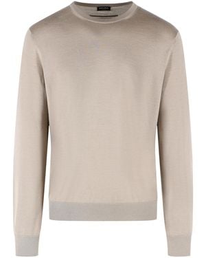 ZEGNA Cashmere And Silk Sweater - Natural
