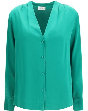 forte_forte Forte_Forte Silk Satin Shirt - Green
