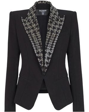 Balmain Embroidered 6-Buttons Jacket - Black
