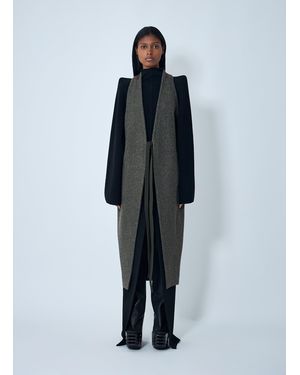 Rick Owens Wool Draped Waistcoat - Blue