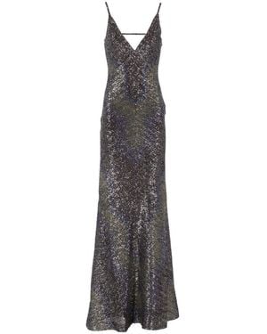 Missoni Long Dress With Low Back And Sequins - Gray