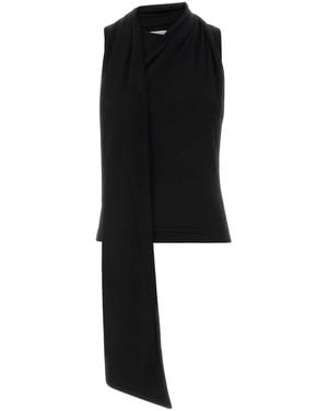 Ami Paris Sleeveless Lavalliere Top - Black