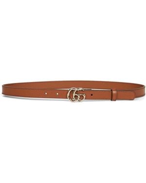 Gucci Gg Marmont Thin Belt - White