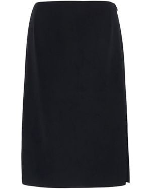 Fendi Skirt With Side Zip Closure - Blue
