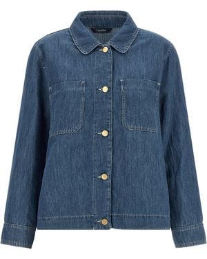 Max Mara Cotton Denim Jacket Clothing - Blue