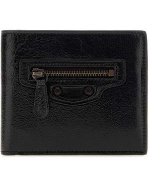 Balenciaga Leather Le City Wallet - Black