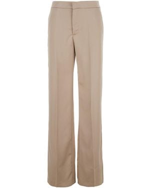 ANDAMANE Pants With Pences On The Front - Natural