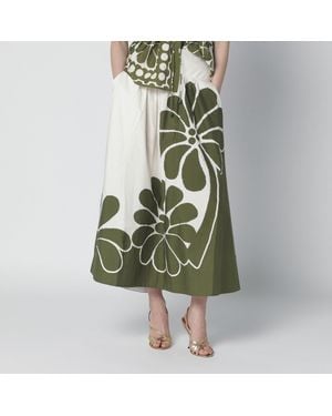 FARM Rio Palermo Maxi Skirt With Print - Green