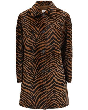 P.A.R.O.S.H. Leopard Print Coat - Brown