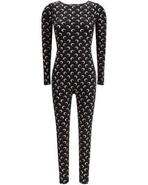 Marine Serre Jumpsuits - Black