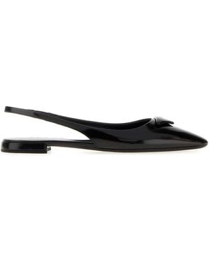 Prada Leather Ballerinas - White