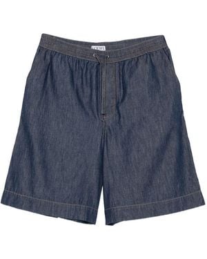 Loewe Anagram Denim Shorts - Blue